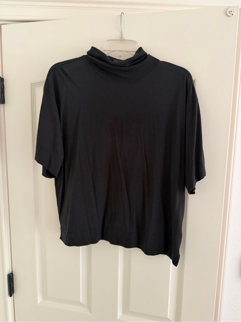 Nation LTD Black Short Sleeve Mock Neck Tee